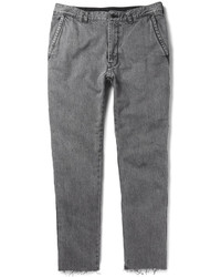 Sacai Slim Fit Cropped Washed Denim Jeans