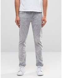 Celio Slim Fit Jeans In Washed Gray
