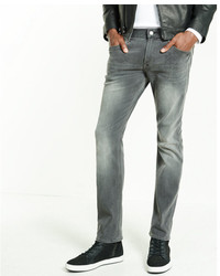 Express Slim Gray Faded Stretch Jeans