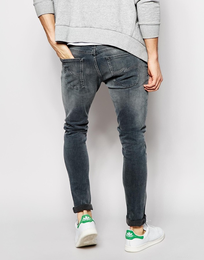 Nudie Jeans Super Skinny Lin Stretch Fit Back To Gray, $207 | Asos ...