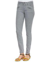 Belstaff Zip Pocket Skinny Jeans Gray