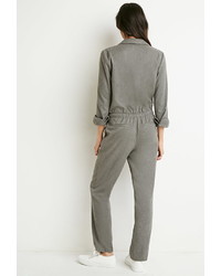 Forever 21 Brushed Twill Utility Jumpsuit