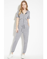 Forever 21 Hooded Zip Front Jumpsuit