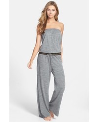 Lucky Brand Swimwear Color Splash Strapless Cover Up Jumpsuit Grey Heather X Smallsmall
