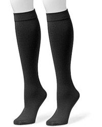 Muk Luks 2 Pk Fleece Lined Knee High Socks