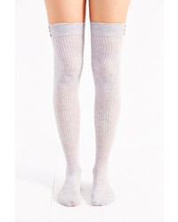 Urban Outfitters Lightweight Button Rib Over The Knee Sock