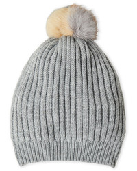 C Lective Knit Real Fur Beanie