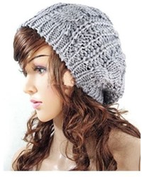 Fashion Winter Lady Beret Braided Baggy Beanie Crochet Knitting Hat Cap
