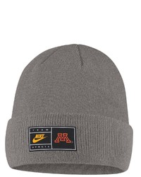 Nike Gray Minnesota Golden Gophers Throwback Patch Cuffed Knit Hat At Nordstrom