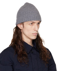 Aspesi Gray Ribbed Beanie