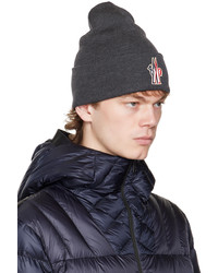 MONCLER GRENOBLE Grey Patch Beanie