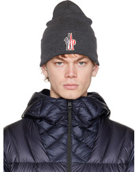 MONCLER GRENOBLE Grey Patch Beanie
