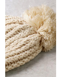 LuLu*s Snow Bodys Business Beige Knit Beanie