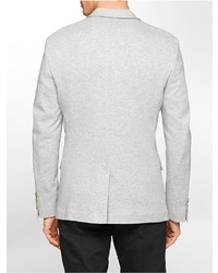 Calvin Klein Classic Fit Unstructured Knit Sports Jacket Light Grey Heather