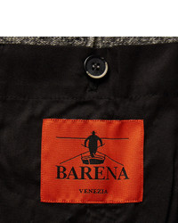 Barena Grey Unstructured Knitted Mlange Wool Blend Blazer
