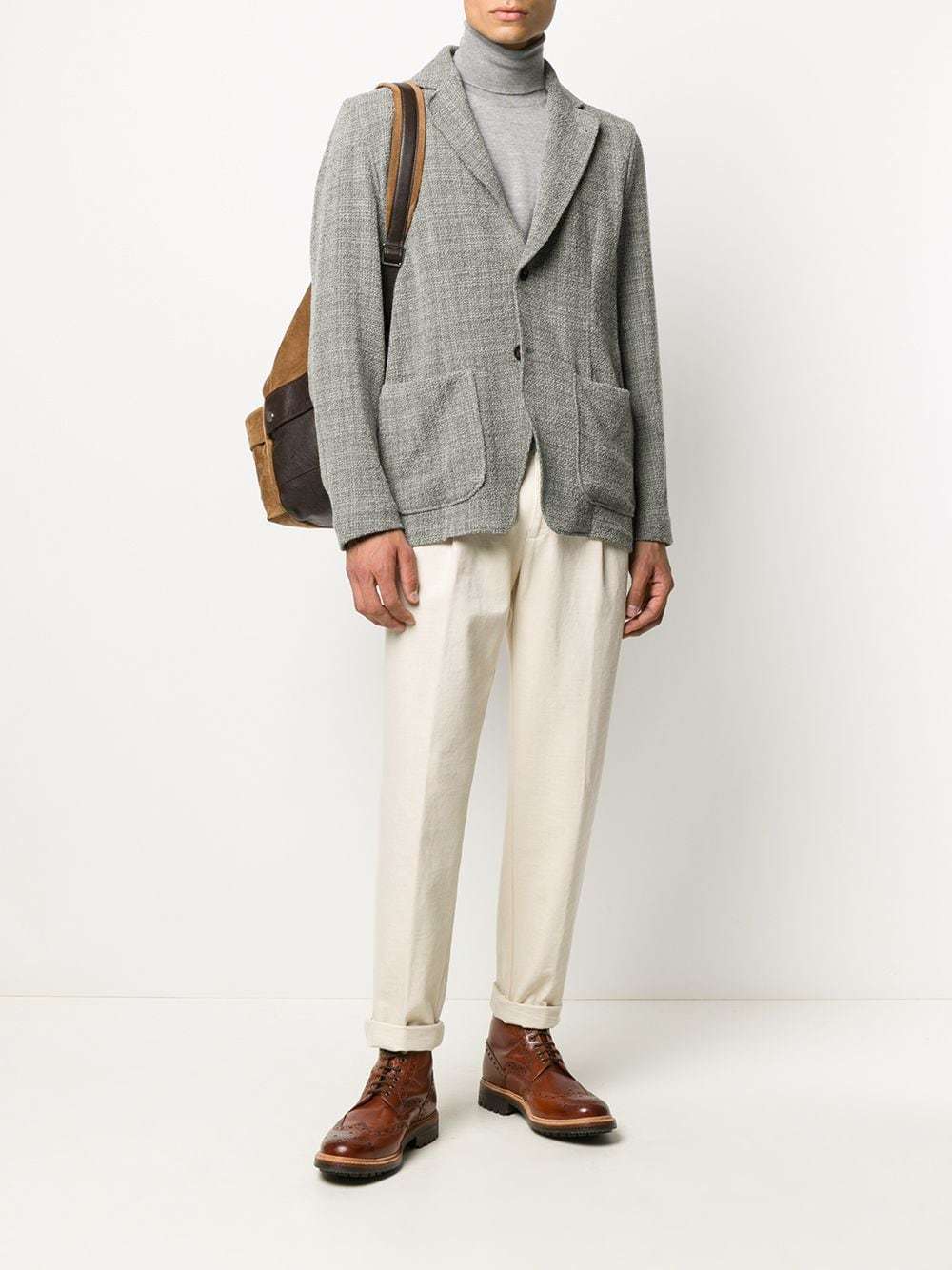Lardini Single Breasted Knitted Style Blazer, $625 | farfetch.com ...
