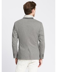 Banana Republic Tailored Fit Light Gray Knit Blazer