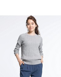 Uniqlo Cotton Cashmere Cable Knit Sweater