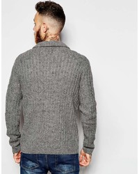Asos Brand Cardigan With Collar And Ribs