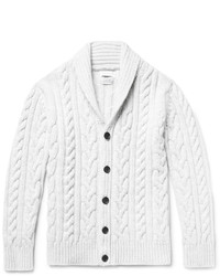 Richard James Cable Knit Wool Cardigan
