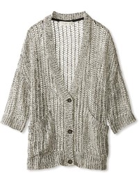 RD Style Cropped Sleeve Button Front Cardigan