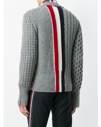 Thom Browne Fun Mixed Cable Fine Merino Wool Classic V Neck Cardigan