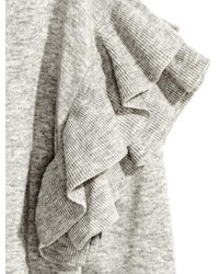 H&M Knit Ruffled Cardigan