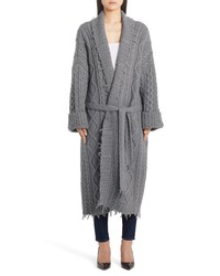 Grey Knit Coat