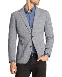 Grey Knit Cotton Blazer