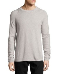 Helmut Lang Mixed Knit Long Sleeve Crewneck T Shirt Gray