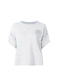 Grey Knit Crew-neck T-shirt