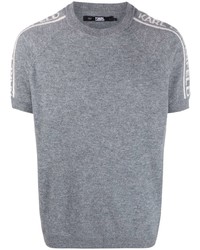 Karl Lagerfeld Logo Print Cashmere T Shirt