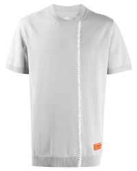 Heron Preston Stitching Details Knitted T Shirt