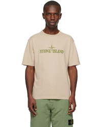 Stone Island Taupe Stitches Two T Shirt