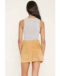 Forever 21 Marled Knit Crop Top