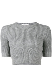 Valentino Ribbed Knitted Crop Top