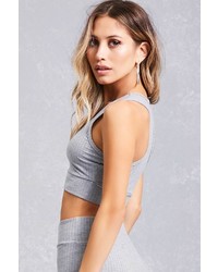 Forever 21 Ribbed Racerback Crop Top