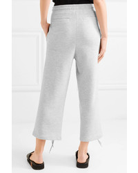 McQ Alexander McQueen Lace Up Cotton Blend Jersey Track Pants