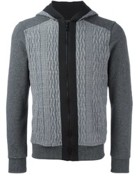 Christian Pellizzari Cable Knit Panel Hoodie