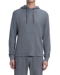 Bugatchi Comfort Knit Cotton Hoodie In Charcoal At Nordstrom