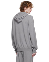 Frenckenberger Grey Cashmere Hoodie