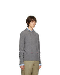 Thom Browne Grey Cashmere Over Washed Hoodie