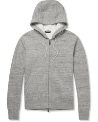 Tom Ford Knitted Cotton Blend Zip Up Hoodie
