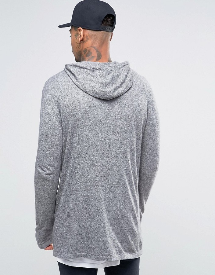 Longline best sale knitted hoodie