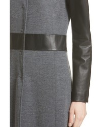 St. John Collection Leather Milano Knit Topper