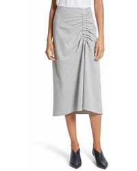 Grey Knit Midi Skirt