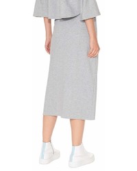 Tibi Bond Stretch Knit Shirred Skirt