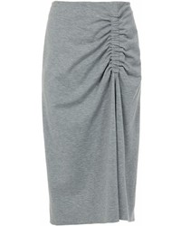 Tibi Bond Stretch Knit Shirred Skirt