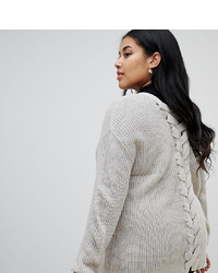 Brave Soul Plus Bamboo Cardigan With Lace Back Detail
