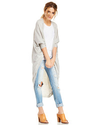 Glamorous Long Cocoon Cardigan In Gray S M